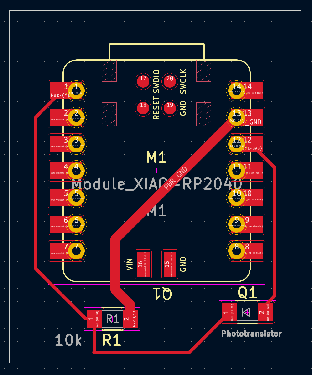 phototransistor pcb editor